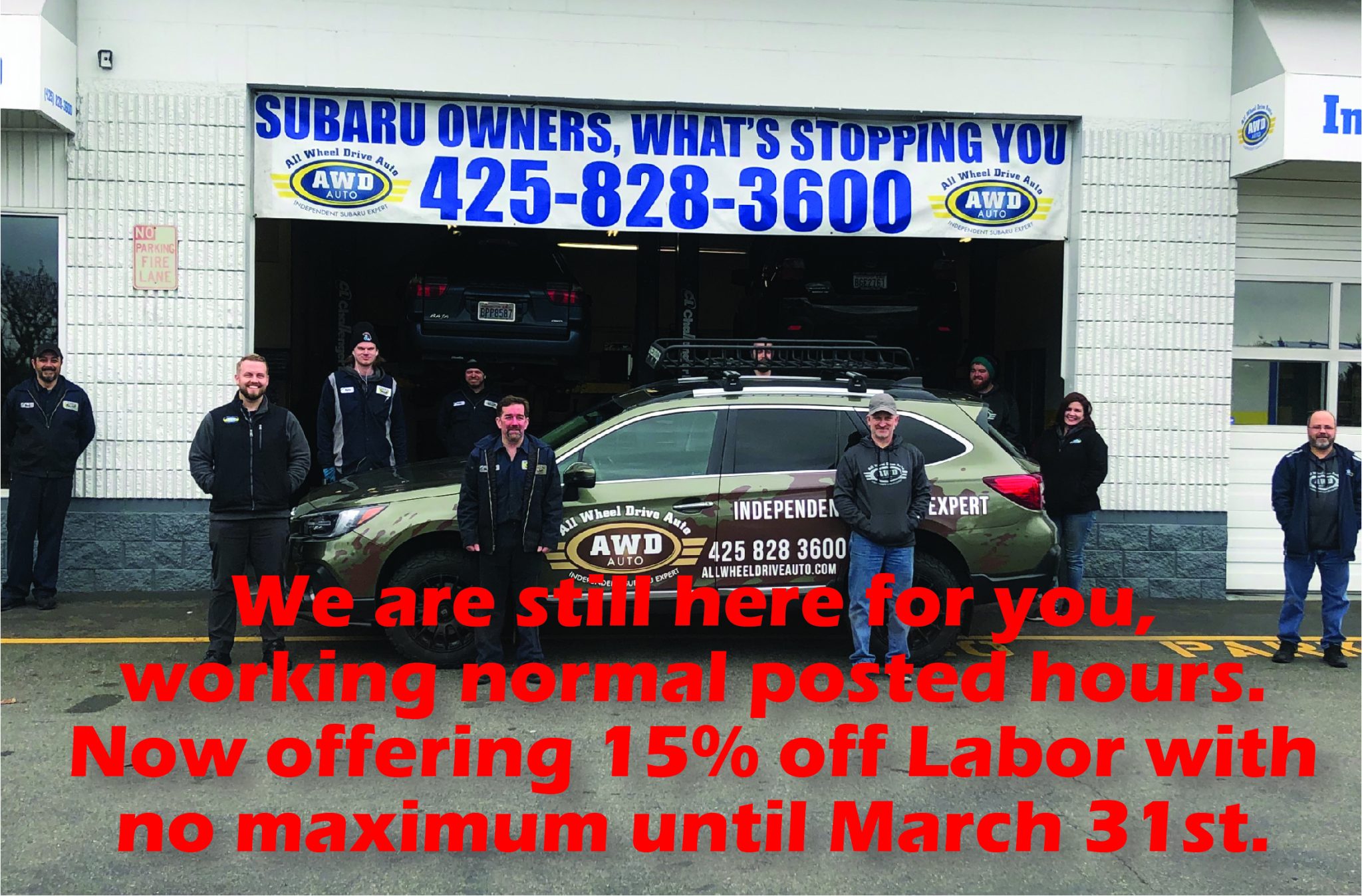 Still here for you and your Subaru.